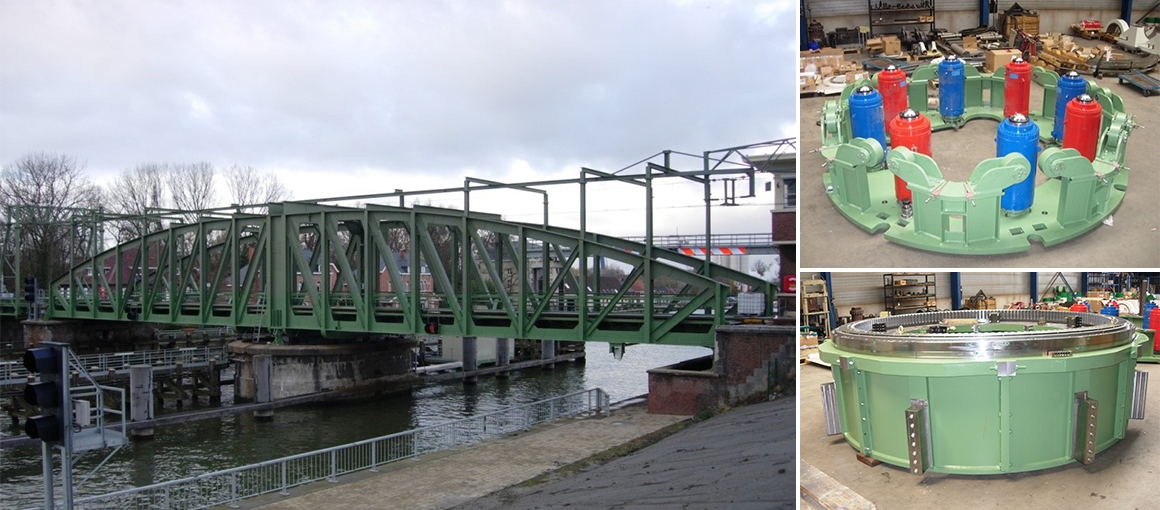 Rotating railway bridge - Willebroek